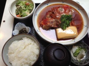 金目鯛かぶと煮付け定食